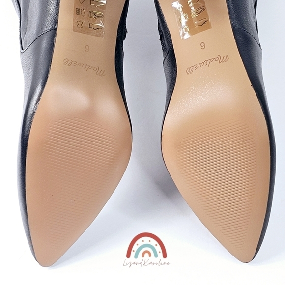 New! Madewell The Justine Ankle Boot in Black Leather - Picture 16 of 16